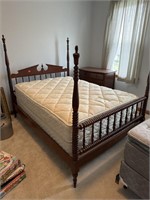 Queen bed, mattress, & box spring