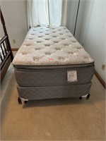 Twin bed frame with mattress & box spring