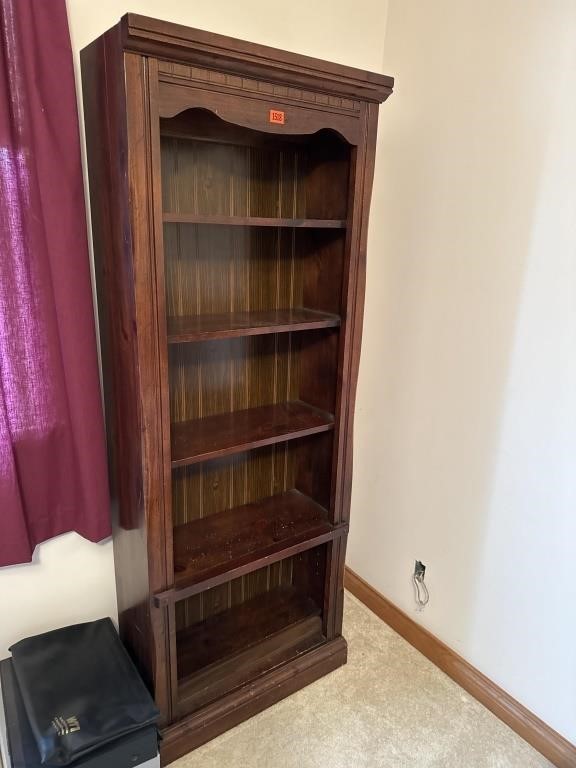 Solid wood bookcase 74” tall x 28 “ wide