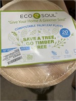 NEW $31 ---20PK 8" Round Compostable Plates