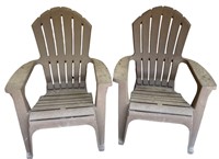 Brown Plastic Adirondack Chairs