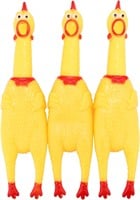 Screaming Chicken Dog Toys  3 Pack