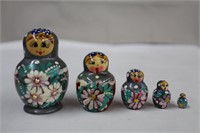 Matryoshka dolls, 3 down to .5"