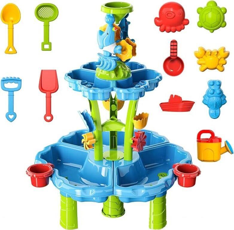 Bennol Kids Water Table for Toddlers 3-5, 2-Tier W