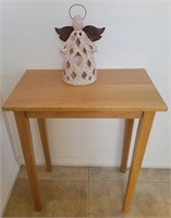 L - ACCENT TABLE WITH ANGEL CANDLE HOLDER