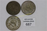 Mexican Silver Coins / 1960/61/67