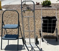 L - MOVING DOLLY,STEP CHAIR,WHEELED STORAGE BASKET