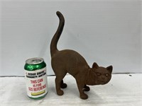 Cast iron decorative cat figurine
