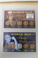 World War I & World War II Penny Collections