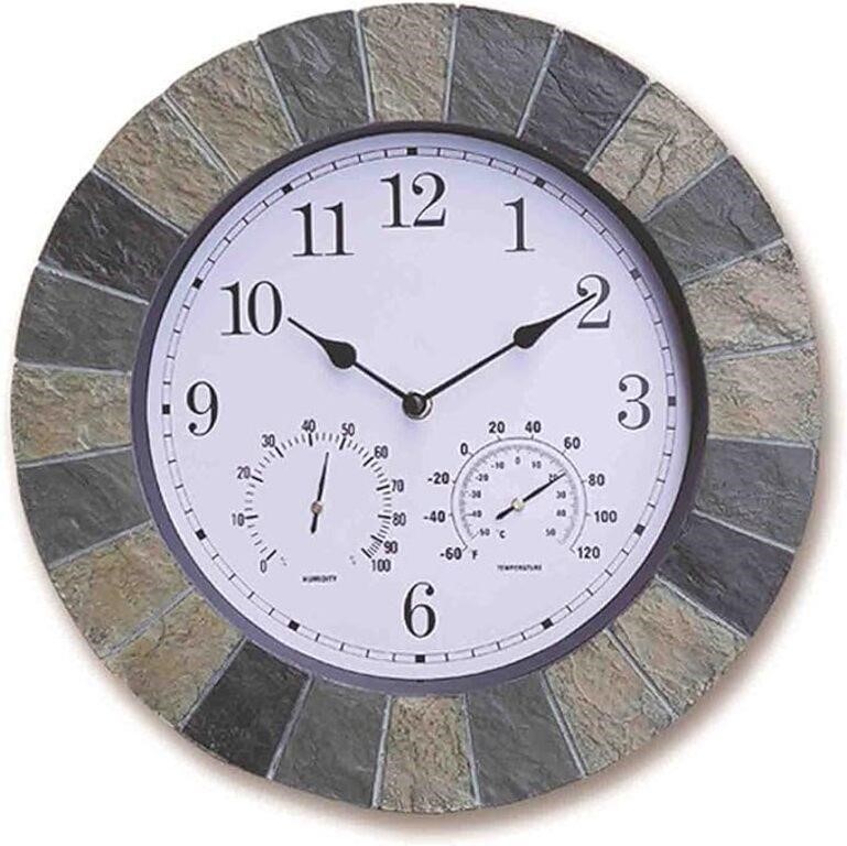 MGUOTP Vintage Wall Clock, Includes a Thermometer