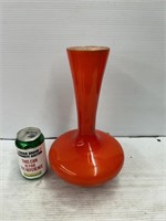 Long neck orange vase