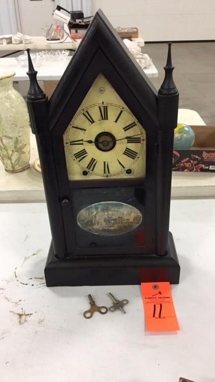 Antique Seth Thomas Eight Day Spring Clock w/keys