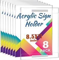 Laerjin 8 Pack Wall Sign Holder  8.5' x 11'