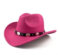 Western Cowboy hat men's British style metal belt