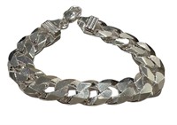 Sterling Silver 16 MM Cuban Link Bracelet