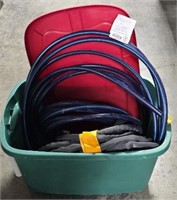 Tote of water hoses