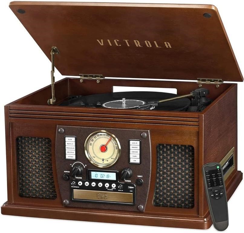 Vivtrola 8in1 record player Victrola VTA-600B-ESP