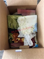 Box Lot of Linens looks like Queen (backhouse)