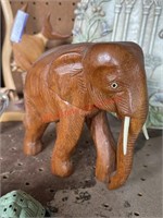 Wood Carved Smaller elephant  (backhouse)