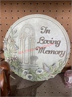 In Loving Memory Stepping stone  (backhouse)