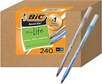 BiC PENS large bulk pack of 240 ink pens, Bic Roun