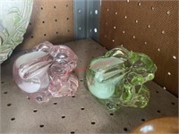 Crystal Celebration Glass Bunny Candle holders