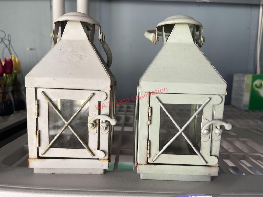 Two small hanging lanterns  (backhouse)
