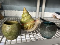 Hurt garden snail and candles lot  (backhouse)
