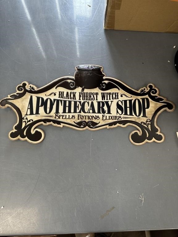 Metal Apothecary Sign- Black Forest Witch