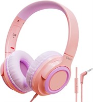 Ulacici Pink Kids Headphones for School,Kids Headp