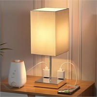 Dicoool Touch Table Lamp for Bedroom, Grey Bedside