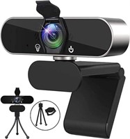 Webcam for PC, USB Camera with Microphone Plug Pla