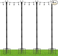 4 Pack 8.5FT  Suchtale String Light Poles with Ho