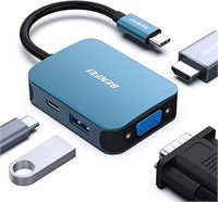 BENFEI USB C HUB 4in1, USB Type-C to HDMI VGA Adap
