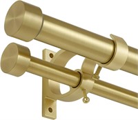 Brass Double Curtain Rods 72 to 144 Inches