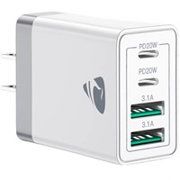 USB C Wall Charger, 40W 4-Port USB C Charger Block