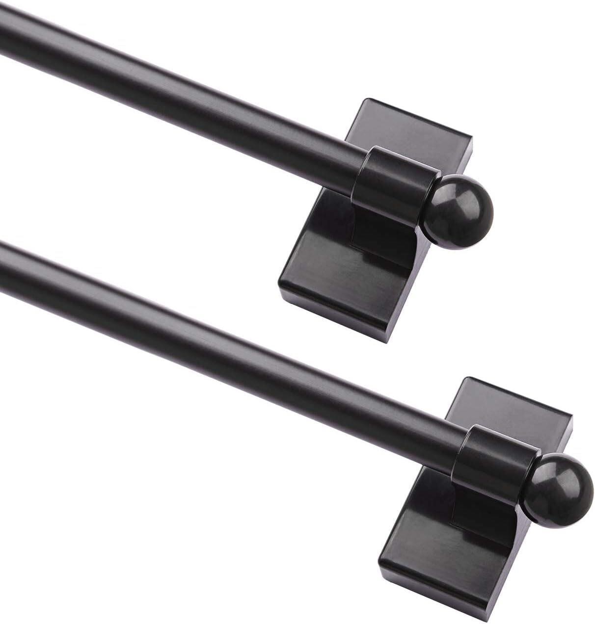 Magnetic Rods for Metal  9-16 In/2 Pack  Black
