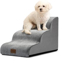 Dog Stairs 3-Step Grey for Small Dogs