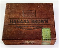 Vintage Havana Brown Cigar Box