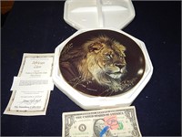 African Lion Collector Plate
