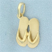 Flip Flops Pendant in 14k Yellow Gold