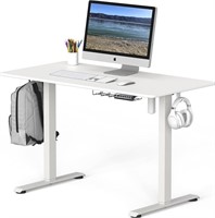 B9606  SHW Electric Sit Stand Desk, 48 x 24, White