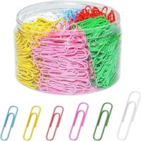 Assorted Color Coated Paper Clips, Premium Paper C