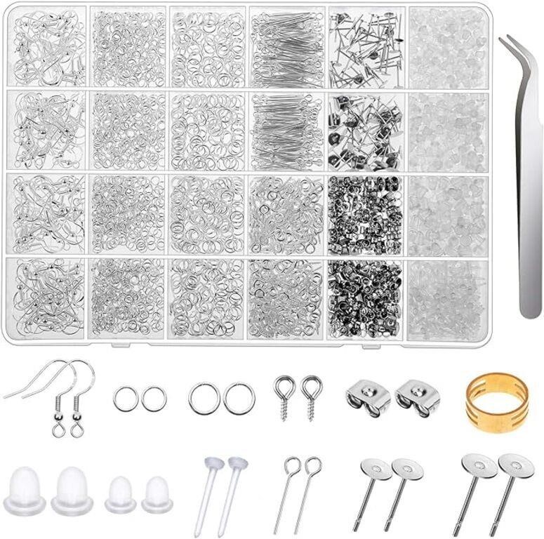 Hypoallergenic Earring Making Kit, Thrilez 3080Pcs