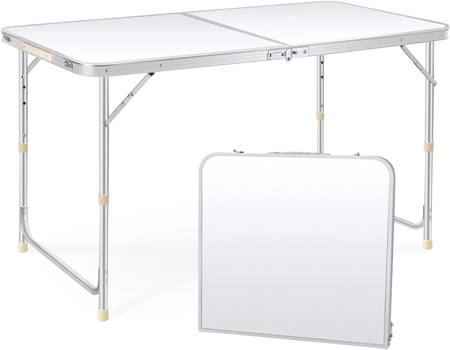 PINK Folding Table 4 Foot x 26 inch Fold-in-Half F