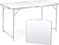 PINK Folding Table 4 Foot x 26 inch Fold-in-Half F