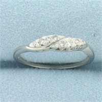 Vintage Diamond Band Ring in 14k White Gold