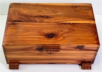 Vintage Cedar Wood Trinket/Jewelry Box