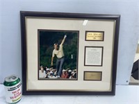 Jack Nicklaus autographed framed masters champion