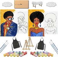 15 PCs Couples Painting Kit Date Night - Sip and P
